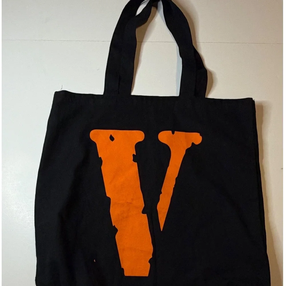 Nike Vlone Tote Bag Black Orange Canvas Streetwear Shopper Supreme Creations